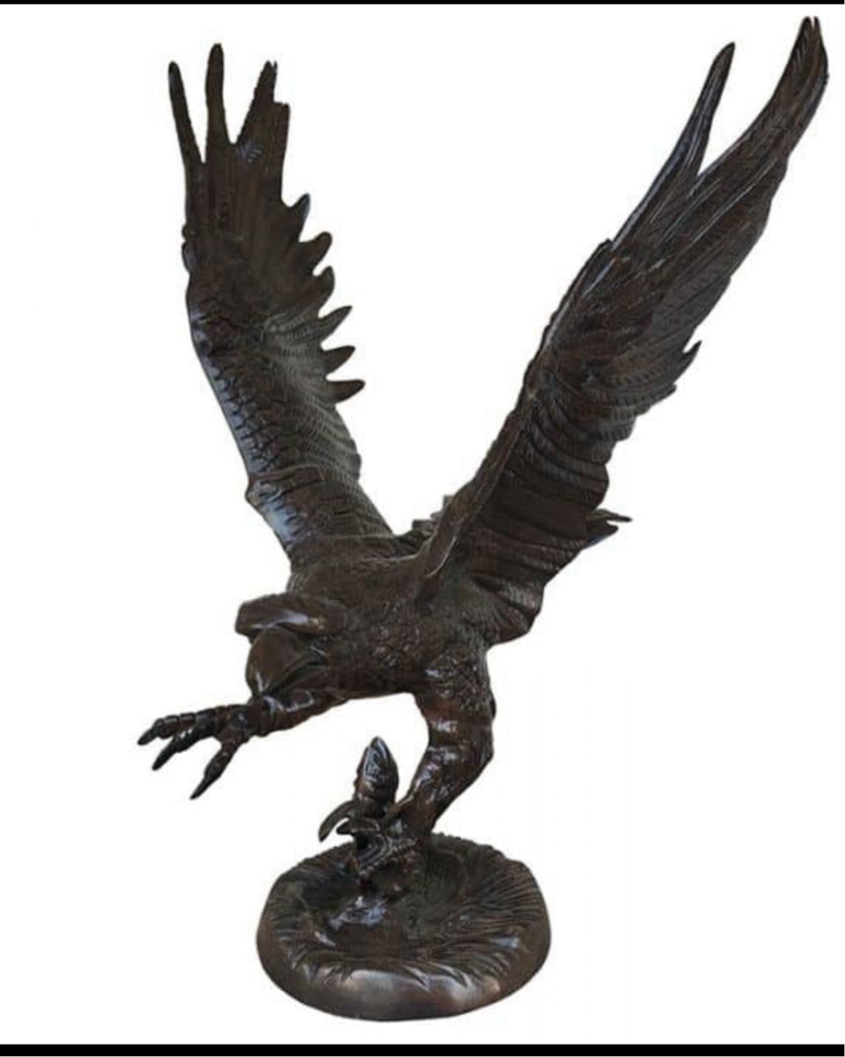 Eagle on Dish Statue