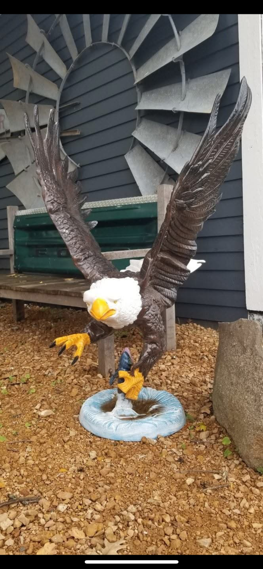 Eagle on Dish Statue