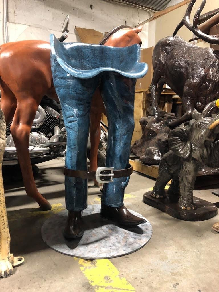 Cowboy Leg Barstool
